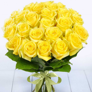 Желтые розы 40 см (выбери кол-во роз в букете)