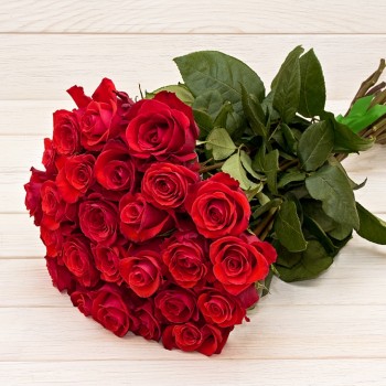 Red roses 50 cm (select number of flowers)